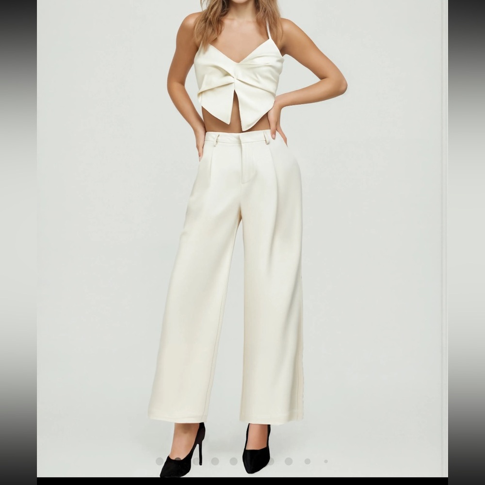 Wide leg pant set